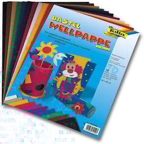 Golfkarton Folia, 50 x 70 cm, 10 vellen, geassorteerde kleuren