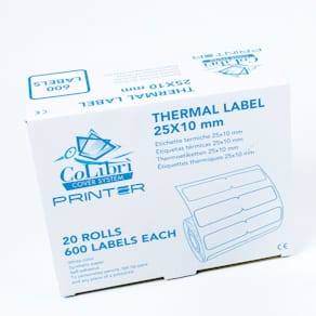 Etiketten COLIBRI, 2,5x1 cm, 600 Stück, weiß