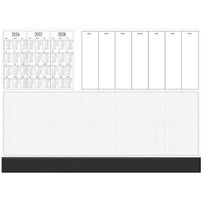 Schreibunterlage GÜSS Kalender, 60 x 41 cm, 50 Blatt, weiß/schwar
