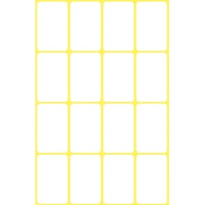 Etiketten Avery Zweckform, 29 x 18 mm, 96 St., weiß