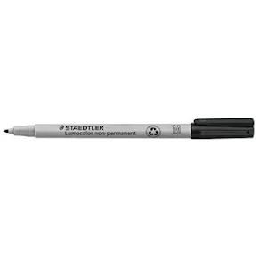 OH-Penna Staedtler Lumocolor Svart, medium, vattenslöslig, 10st