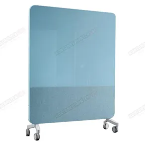 Skrivtavla Lintex Mobile Fabric, 1500x1960mm, Isblå, grå stativ