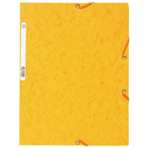 Snoddmapp A4 3-klaff gul