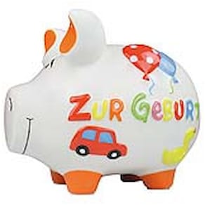 Spardose KCG Schwein, klein, creme