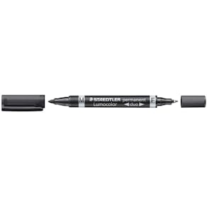 Permanent marker Staedtler Lumocolor Duo 348, zwart