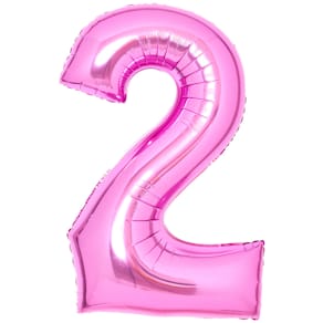 Folienballon AMSCAN Zahl 2, pink