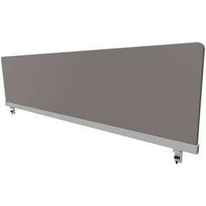Trennwand OKA DeskTOP Basic, stoffbespannt, grau, 200x48 cm, Alus