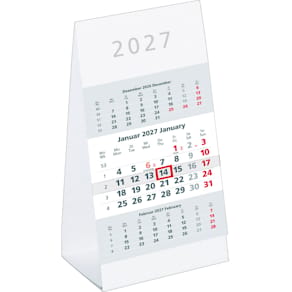 Tischkalender Zettler Typ 980, 3 Monate, 10,5x21 cm, DE/GB