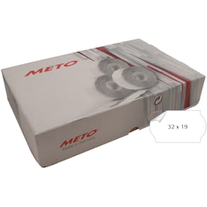 Meto etiket aftag 32x19 hvid (30rl/1000)