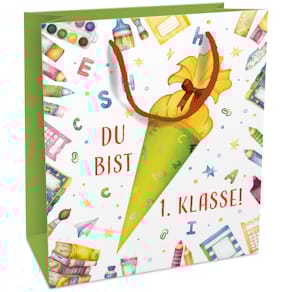 Geschenktragetasche Braun+Company Schultüte, glänzend