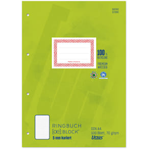 Ringbuchblock Staufen Green, A4, liniert, 100 Blatt