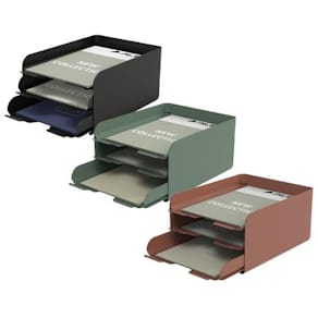 Brevkorg ALBA metall 3-facks A4 svart