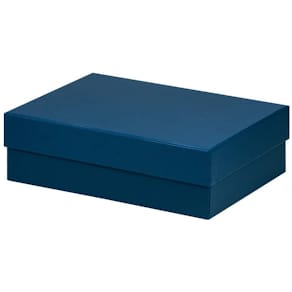 Geschenkkarton RÖSSLER Boxline, navy, 196 x 80 x 264 mm