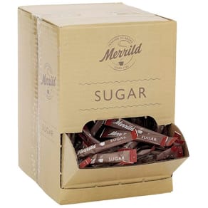 Sukkersticks Merrild 4 g i dispenserboks, 500 stk