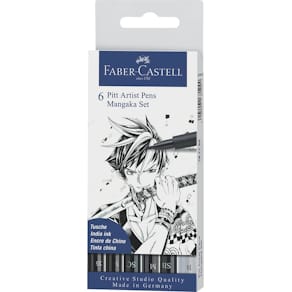 Tuschestift Faber-Castell Pitt Artist Pen, 6er-Set Manga