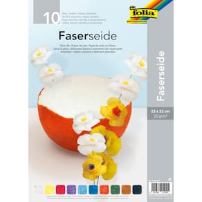 Rijstpapier Folia, 10 kleuren, 23 x 32 cm, 10 vellen
