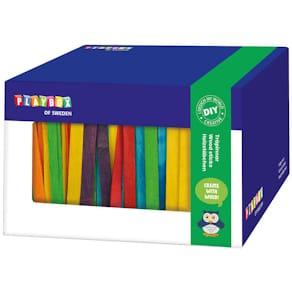 Färgade träpinnar i box 1000/fp