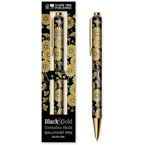 Kugelschreiber FLAME TREE Black & Gold Chrysanthemu