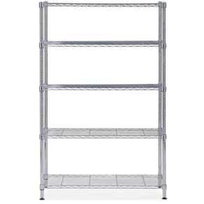 Hylla ALBA 5 hyllplan 200x120x35cm krom