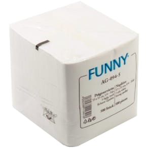 Prägeserviette FUNNY, 33 x 33 cm, weiß, 1/4-Falz, 1-lagig