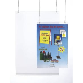 Frihängande Plastficka A4, med hål