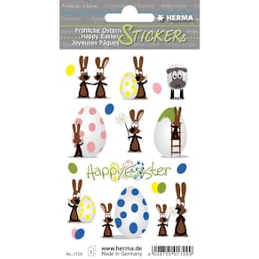 Schmucketikett HERMA Sticker DECOR Ostern Hasenparty, 10 Stück