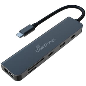 USB‑C Multiport-Adapter MediaRange, silber