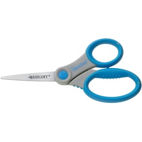 Schere WESTCOTT Microban Softgrip, blau/grau, 155 mm