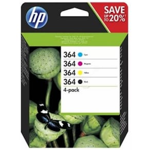 Tintenpatronen-Set HP 364, Value Pack, schwarz/cyan/magenta/gelb