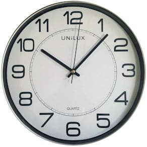 Vægur Unilux magnetisk montering, 30 x 30 cm, sort