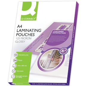 Laminierfolien Q-CONNECT, A4, 2x125 µm, 100 Stück