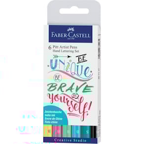 Tuschestift Faber-Castell Pitt Artist Pen, Pastelltöne, 6er Etui