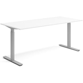 Skrivbord el 180x80 cm Vit/Silver