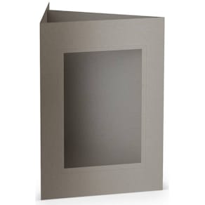 Passepartoutkarte Rössler Paperado, B6, taupe metallic