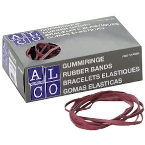 Gummibänder ALCO, 150 x 4 mm, rot, 1 kg
