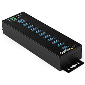 StarTech.com USB 3.0-hubb med 10 portar och nätadapter
