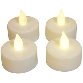 Teelicht LED Noname, 4 Stück, weiß