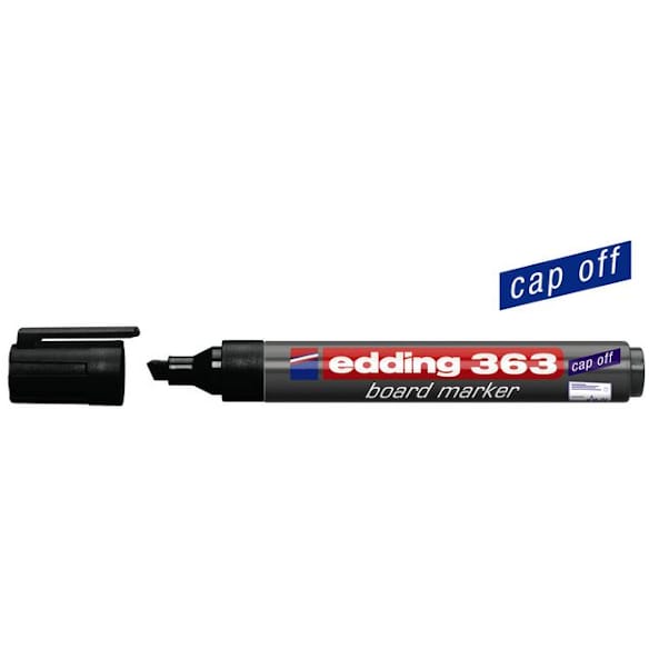 Whiteboardpenn EDDING 363 skrå sort 10st