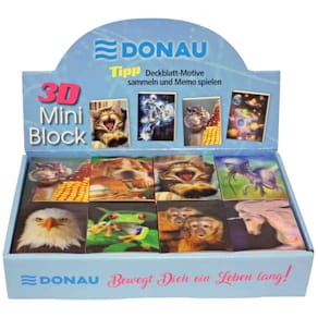 Miniblock DONAU Tiermania, sortiert, 40 Blatt, 70 g/m²