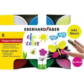 Fingerfarben Eberhard Faber EFA Colour, 6 St., Neon, 40 ml