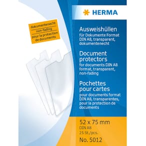 Ausweishülle HERMA, 52x75 mm, transparent