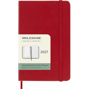 Classic Hard 12M Week Note Pocket Röd 2027