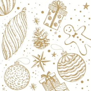 Zelltuchserviette PAPER+DESIGN Weihnachten, 25 x 25 cm