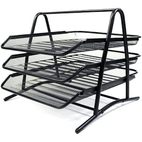 Brevbakkesæt BNT sort, 3 bakker, karton á 10 stk