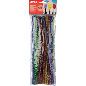 Chenilledraad Apli, glossy, 30 cm x 5 mm, 50 stuks, assorti