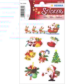 Sticker HERMA Weihnachten Santa Claus, 8 Motive, 8 Stück