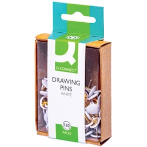 Reißnägel Q-CONNECT KF02019, weiß, 9 mm, 120 Stück