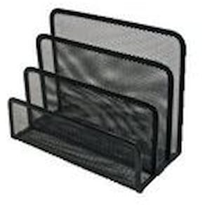 Kuvertställ Nät Svart, metall, 3 fack