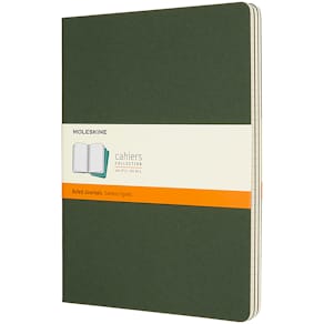 Cahier Journal Linjerad XL Grön 3 Pack