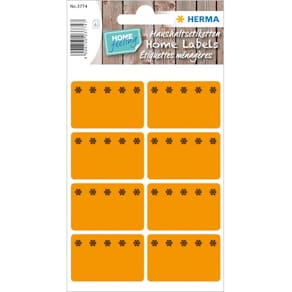 Tiefkühletiketten HERMA Eiskristalle, 26 x 40 mm, orange, 48 St.